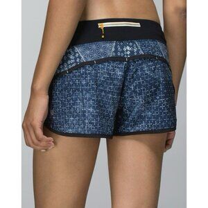 Lululemon Run: Speed Short *Sashiko Exploded Sashico Cross Size 2 * No Liner